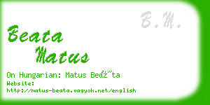 beata matus business card